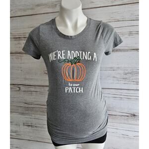 Motherhood Maternity Gray Fall Pumpkin Graphic Tee sz XS